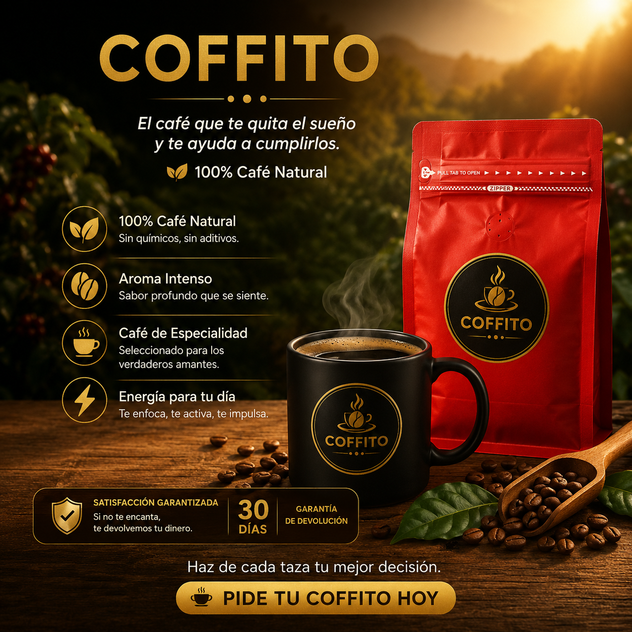 Coffito Pack x3 – Café Natural de Especialidad 250g c/u