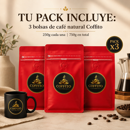 Coffito Pack x3 – Café Natural de Especialidad 250g c/u