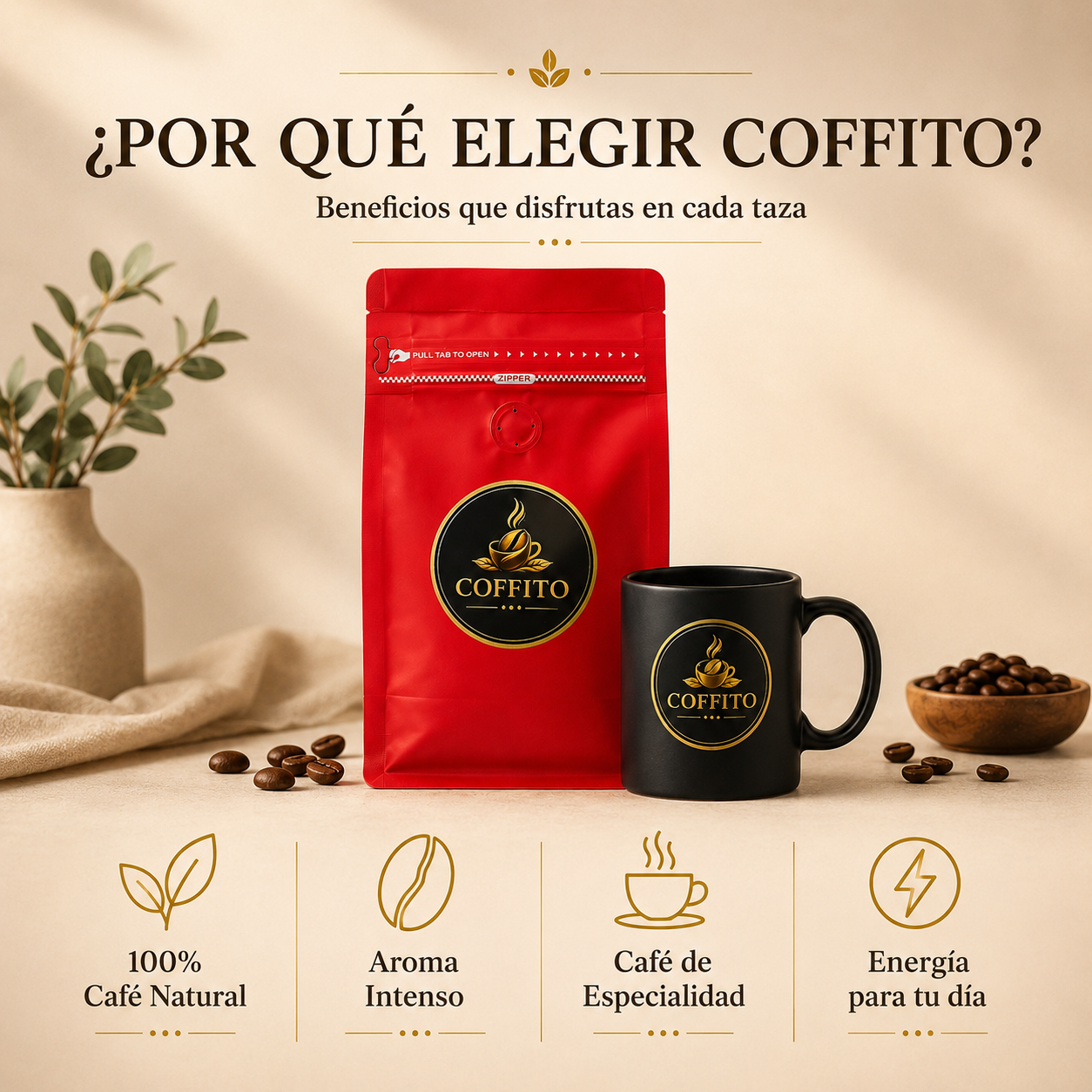 Coffito Pack x3 – Café Natural de Especialidad 250g c/u