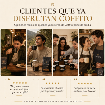 Coffito Pack x3 – Café Natural de Especialidad 250g c/u